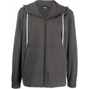 Kiton Gr? Hoodie med Dragkedja Gray, Herr