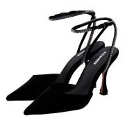 Lola Cruz Svarta Glittriga Pumps Black, Dam