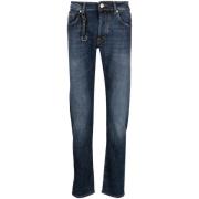 Incotex Indigo Straight-Cut Denim Jeans Blue, Herr