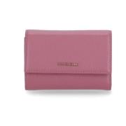 Coccinelle Rosa Läderplånbok med Metalliskt Logotyp Pink, Dam