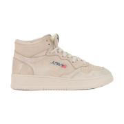 Autry Medalist Mid Sneakers - Off White Läder White, Herr