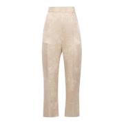 Semicouture Slim-fit Trousers Beige, Dam