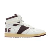 Rhude Vintage Hög Topp Sneakers White, Herr