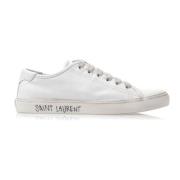 Saint Laurent Premium Lädersneakers för Män White, Herr