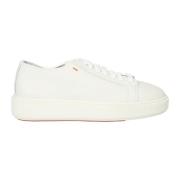 Santoni Stilfulla Lädersneakers White, Dam