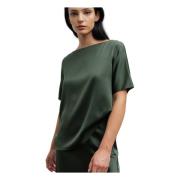 Ahlvar Gallery Silkesblus i Army Green Green, Dam