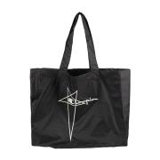 Rick Owens Logo Tote Bag, Svart Black, Dam