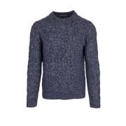 Kangra Round-neck Knitwear Blue, Herr