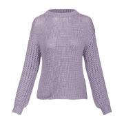 Agnona Round-neck Knitwear Pink, Dam