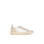 Officine Creative Beige Sneakers med Vintage Look Beige, Dam