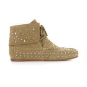 Zadig & Voltaire Gröna Mocka Studs Stövlar Green, Dam