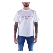 IH NOM UH NIT Regnbågslogga T-Shirt White, Herr