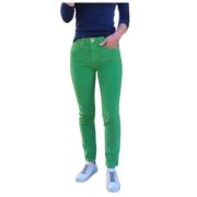 Islow Corduroy Slim 7/8 Byxor Green, Dam