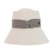 Maison Michel Optic White Kaninhår Cloche Hatt White, Dam