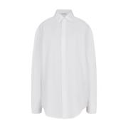 Alaïa Blanc Rund Slim Fit Skjorta White, Dam