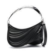 Mugler Svart Spiral Curve Präglad Toteväska Black, Dam