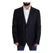 Dolce & Gabbana Pre-owned Black Wool Single Breasted Napoli Blazer Bla...