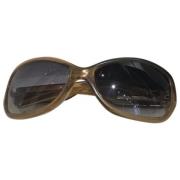 Dolce & Gabbana Pre-owned Pre-owned Acetat solglasgon Beige, Dam