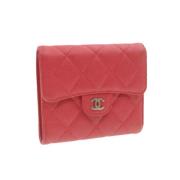 Chanel Vintage Pre-owned Röd Läder Chanel Plånbok Red, Dam