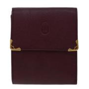 Cartier Vintage Burgundy Läder Cartier Plånbok Red, Dam