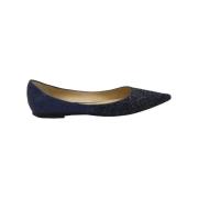 Jimmy Choo Pre-owned Pre-owned Platta skor Blue, Dam