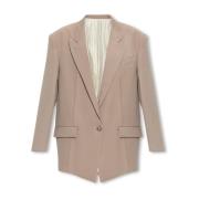 The Attico Oversizeblazer i Glen-stil Beige, Dam