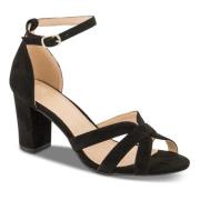 B&Co High Heel Sandals Black, Dam