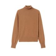 Twinset Brun Ull Kashmir Turtleneck Tröja Brown, Dam