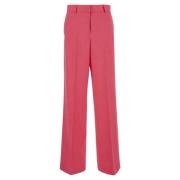 Msgm Wide Trousers Pink, Dam