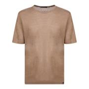 Lardini Beige Linne T-shirt för Män Beige, Herr