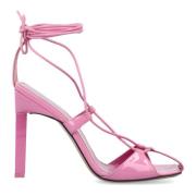 The Attico Adele Lace-Up Sandal 105 - Ljusrosa Pink, Dam