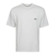 Drole de Monsieur Rolig Vit Bomull T-Shirt med Broderad Logotyp White,...
