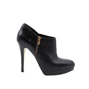 Michael Kors Pre-owned Svarta Läder Ankelboots Black, Dam