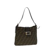 Fendi Vintage Pre-owned Nylon fendi-vskor Brown, Dam