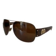 Miu Miu Pre-owned Pre-owned Plast solglasgon Brown, Dam