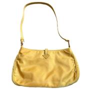 Prada Vintage Pre-owned Nylon axelremsvskor Yellow, Dam