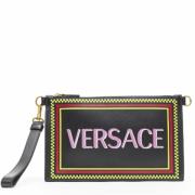 Versace Pre-owned Pre-owned Läder axelremsvskor Black, Dam