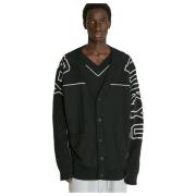 Y-3 Intarsia Stickad Kofta med Logo Black, Herr