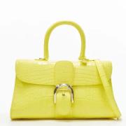 Delvaux Pre-owned Pre-owned Läder handvskor Yellow, Dam