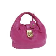 Miu Miu Pre-owned Pre-owned Läder handvskor Pink, Dam