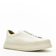 Jil Sander Pre-owned Pre-owned Tyg sneakers Beige, Dam