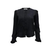 Isabel Marant Pre-owned Svart Bomull Plisserad Topp Black, Dam