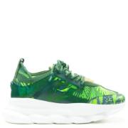 Versace Pre-owned Pre-owned Läder sneakers Green, Herr