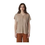 Alpha Studio Dam V-Hals T-Shirt Brown, Dam