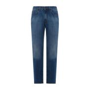 Boglioli Mörkbl 5-ficks 100% bomull denim jeans Blue, Herr