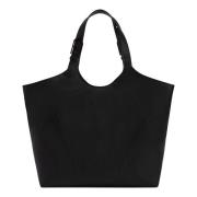 Furla Geometrisk Inlägg Läder Tote XL Black, Dam