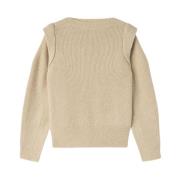 Dondup Lyxig Crew Neck Sweater Beige, Dam