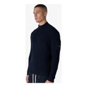 Quotrell Stickad Halfzip Tröja för Herrar i Mörkblått Blue, Herr