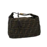 Fendi Vintage Pre-owned Canvas handvskor Brown, Dam