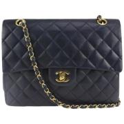 Chanel Vintage Andrahands Axelväska Blue, Dam